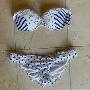 Victoria’s Secret Navy/White Bikini